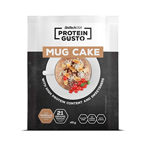 BioTech Mug Cake Suplementos de Proteínas, Sabor Vainilla - 45 gr