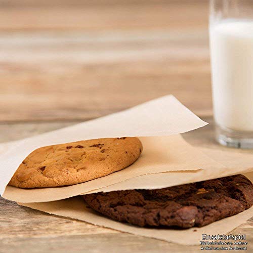 BIOZOYG Bolsas Papel para Snacks I Papel parafinado Hamburguesas I döner Bolsa Biodegradable compostables I Papel Antiadherente sin blanquear I Papel Burger Pack 16x16 cm I 1000 Piezas, marrón