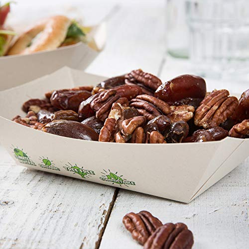 BIOZOYG Cuencos bocadillos Tree Free residuos Fibra de caña de azúcar I vajilla desechable para Fiesta Biodegradable I 1000 Piezas de tazones Capacidad 200ml I Tazon de cartón Barco para bocadillos
