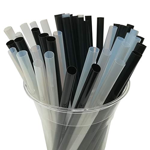 BIOZOYG pajitas ecologica Jumbo-8mm I 150 Piezas para Bebida Larga Smoothie cóctel 25 cm Color Blanco I Pajita de Beber plástica sostenible Hecha del plástico orgánico del PLA Biodegradable
