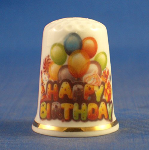 Birchcroft – Dedal Coleccionable de Porcelana China – Feliz cumpleaños