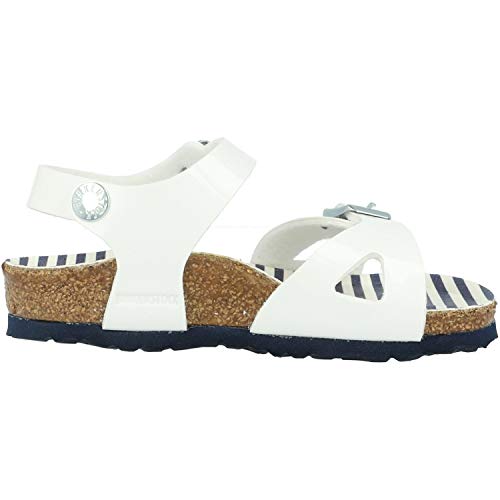 Birkenstock Rio Kids Nautical Stripes Niñas,Sandalia,Chica,Rayas,Nautical Stripes White,26 EU