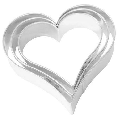 Birkmann 1010706610 Galletas Forma corazón, 3 Capas Terraza, plástico, Gris, 5 x 3 x 2 cm