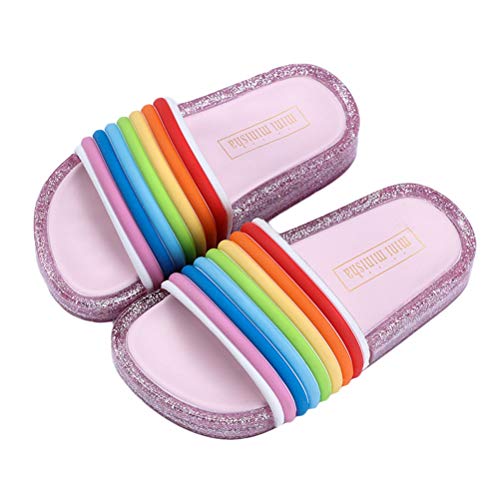BIUU Sandalias de Las niñas Luz Intermitente LED Zapatillas Boy Open Toe Zapatos caseros para el jardín de Verano al Aire Libre Talla 24-35,05,32