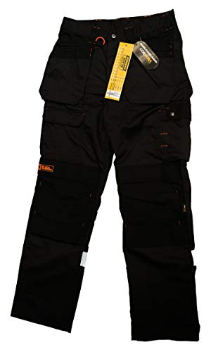 Black Hammer Pantalones de Seguridad Masculinos Industrial con Costuras triples reforzadas Cordura (56 Corto)