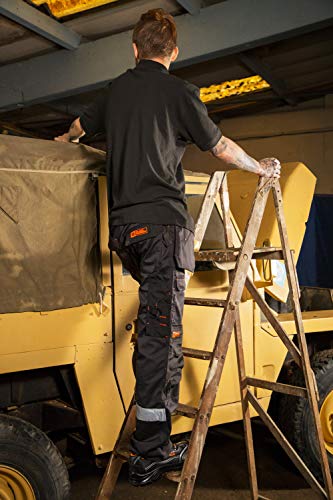 Black Hammer Pantalones de Seguridad Masculinos Industrial con Costuras triples reforzadas Cordura (56 Corto)