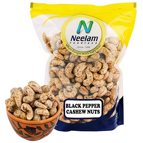 Black Pepper Oven Bold Cashew Nuts(Kaju) 250 gm (8.81 OZ)