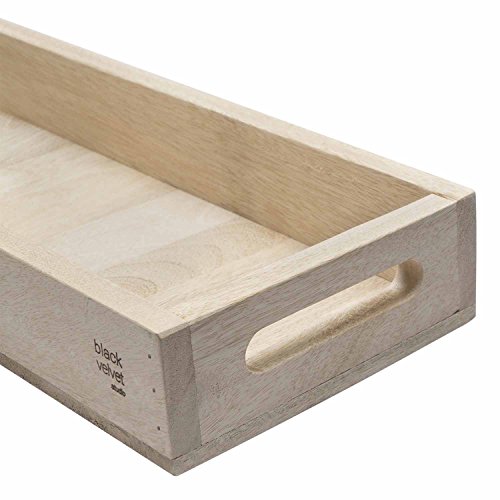 Black Velvet Studio - Bandeja Lombok Madera de Mango, Color Natural. Forma Rectangular. Estilo nórdico 48x15x6 cm.