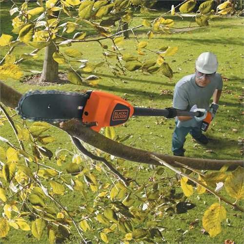 BLACK+DECKER GPC1820L20-QW - Motosierra telescópica (pértiga) a batería 18V, 2Ah, espada 20 cm