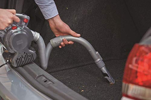 Black+Decker PD1200AV Aspirador de Mano para Coche, Ciclónico, Tubo Flexible, Adaptador para Mechero, 12 V, Rojo y Gris