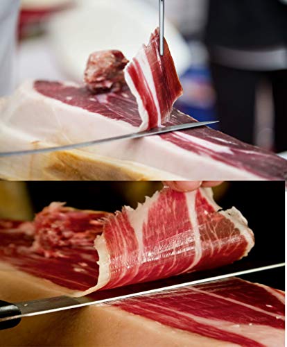 BlendNature Cuchillo Jamonero Profesional y Chaira en Estuche Madera Regalo + Cubre Jamon + Practico Abridor Botellas de Vino – para Regalarte y Regalar