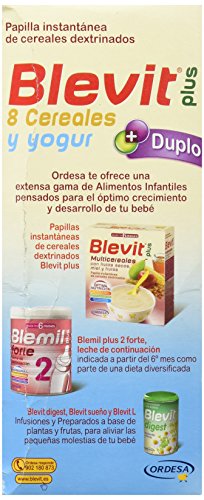 Blevit Plus Duplo 8 Cereales y Yogur, 1 unidad 600 gr. A partir de los 5 meses