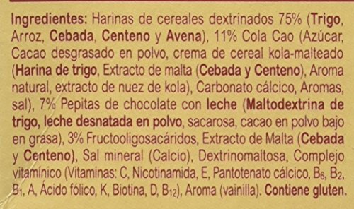 Blevit Plus Trocitos Cereales con Pepitas de Chocolate, 1 unidad 600 gr. A partir de los 12 meses. Sus primeros cereales para masticar