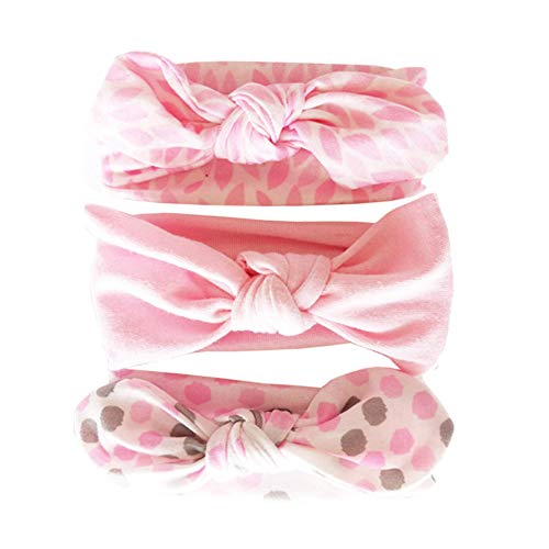 Bllatta Diademas de Bautizo Cintas de pelo para bebe Cabello con las Oidos de Conejo para las Niña Banda Elastica de Cabello 3Pcs