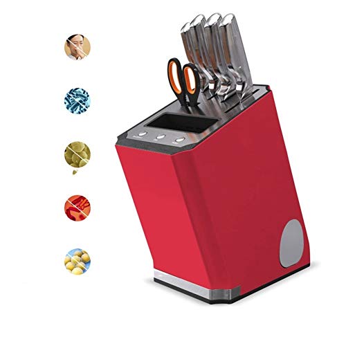 Bloque de cuchillos, Portacuchillas inteligente Desinfección Automática Afilado Eléctrico Portacuchillos de cocina Rayos ultravioleta de un clic Esterilización y secado por calentamiento