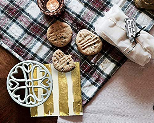 Blue Panda Servilletas de papel desechables para fiestas (paquete de 100) - 5 diseños de láminas de oro - Perfecto para cumpleaños, bodas y ocasiones especiales - 5 x 5 pulgadas plegadas