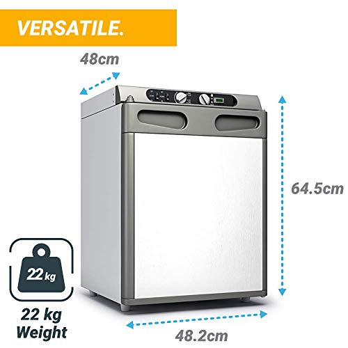 Bluefin Mini Nevera Congeladora Trivalente de absorción de 43/60 litros AC | DC | Nevera a Gas | 12v | 230v | LPG | Nevera Portátil Ideal para Camping, Viajes | Coche, Campervan, Motorhome