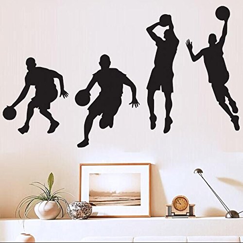 Bluelover 40X90cm Jugando Baloncesto Wall Stickers Extraíble Deportes Baloncesto Etiquetas Hogar Niño Habitación Decoración Pared Adhesivo