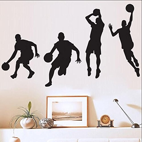 Bluelover 40X90cm Jugando Baloncesto Wall Stickers Extraíble Deportes Baloncesto Etiquetas Hogar Niño Habitación Decoración Pared Adhesivo