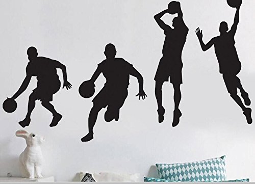 Bluelover 40X90cm Jugando Baloncesto Wall Stickers Extraíble Deportes Baloncesto Etiquetas Hogar Niño Habitación Decoración Pared Adhesivo