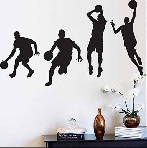 Bluelover 40X90cm Jugando Baloncesto Wall Stickers Extraíble Deportes Baloncesto Etiquetas Hogar Niño Habitación Decoración Pared Adhesivo