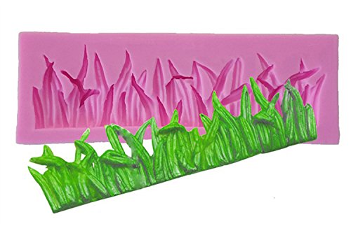 BlueMoo - Molde de Silicona para Fondant, diseño de césped 3D