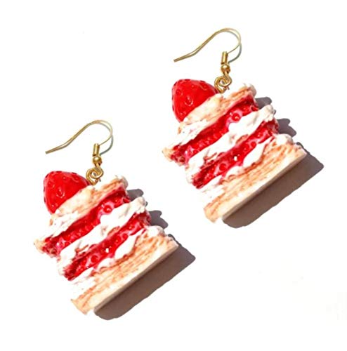 BLUESTEER Pendiente de Resina para Mujer, Hecho a Mano, Bonito Regalo para niñas, Galletas, macarrón, Pastel, Comida, donas, ERSD22