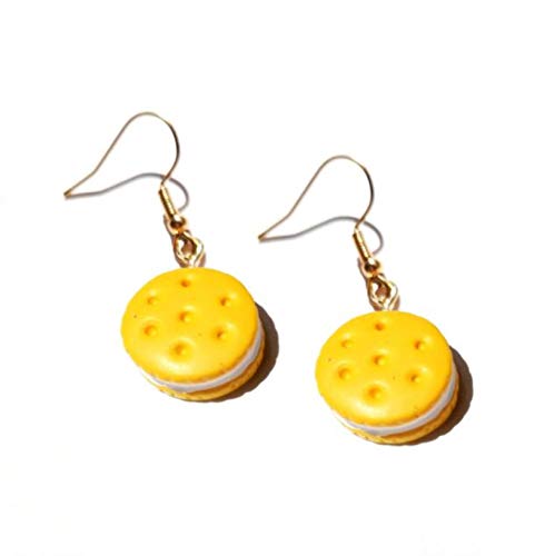 BLUESTEER Pendiente de Resina para Mujer, Hecho a Mano, Bonito Regalo para niñas, Galletas, macarrón, Pastel, Comida, donas, ERSD22
