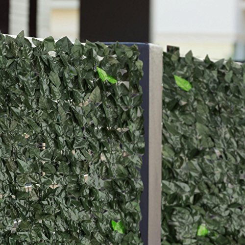 blumfeldt Fency Dark Ivy Valla de protección Visual y Anti Viento (Malla sombreo 300x150 cm, Cubierta Exterior sombreadora, Pantalla privacidad balcón, decoración imitación Hojas seto arbusto Verde)