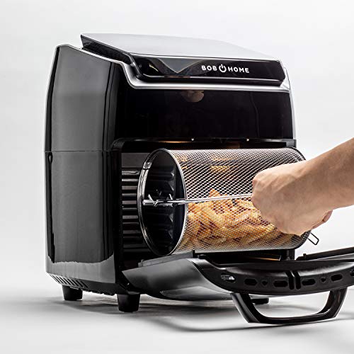 BOB HOME BISTRO VITAL - Horno de aire caliente freidora de aire caliente | deshidratador parrilla | soplador de tambor | sin grasa adicional | 1800 W |12 litros de volumen | 8 programas