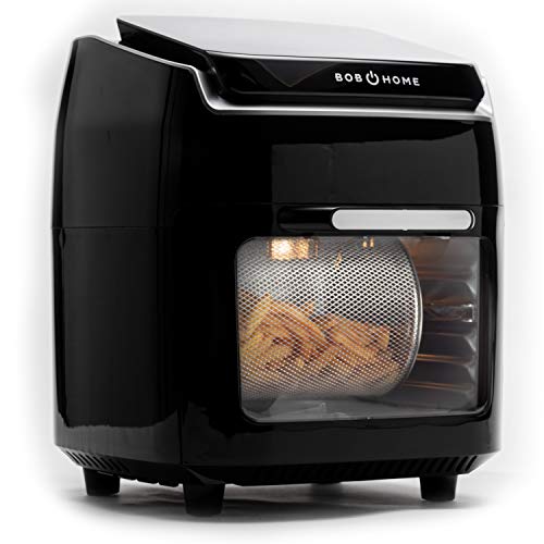BOB HOME BISTRO VITAL - Horno de aire caliente freidora de aire caliente | deshidratador parrilla | soplador de tambor | sin grasa adicional | 1800 W |12 litros de volumen | 8 programas