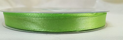 Bobina de 10 mm x 50 m, verde manzana, doble satén, para marcador de lugar, detalles para fiestas, bolsitas, confites (ckr10) verde manzana