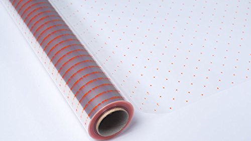 Bobina Polipropileno Transparente Impreso Punto Rojo 70 CM X 50 Metros