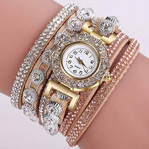 Boburyl Mujeres Completa Diamantes de imitación de aleación de Moda Ronda de Pulsera de Reloj de la Correa decoración de la joyería con Estilo