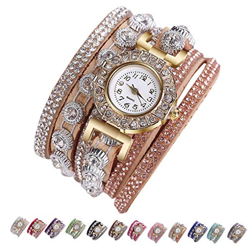Boburyl Mujeres Completa Diamantes de imitación de aleación de Moda Ronda de Pulsera de Reloj de la Correa decoración de la joyería con Estilo
