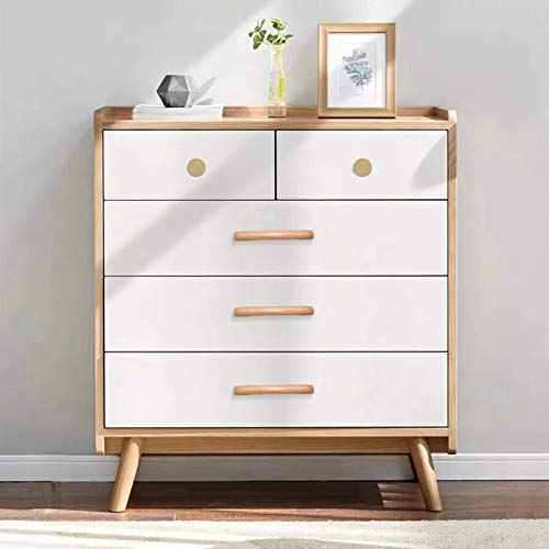 Bocotoer - Pomos Redondos de Madera para Puertas de armarios, 40 mm x 25 mm, 20 Unidades