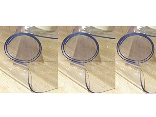 Bohrfux - Lámina de mesa de 90 cm x 200 cm + mantel de tolerancia de 2 mm, lámina protectora de mesa, lámina transparente de PVC
