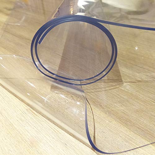 Bohrfux - Lámina de mesa de 90 cm x 200 cm + mantel de tolerancia de 2 mm, lámina protectora de mesa, lámina transparente de PVC