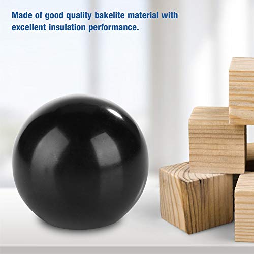 Bola de Baquelita de 5 Piezas, Perilla de Palanca de Baquelita de Bola Redonda Negra M8 * 32 Reemplazo de Máquina Herramienta (Tuerca de Cobre Incrustada)