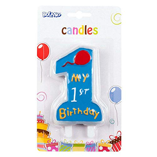Boland 63411 – Vela My 1st Birthday, Azul