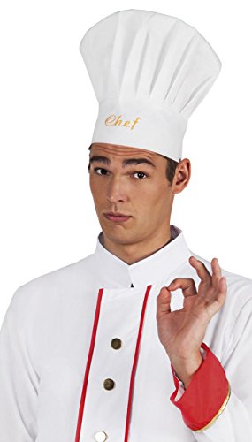 Boland 90647 Toque Gorro Sombrero Chef 59 cm, Blanco , color/modelo surtido