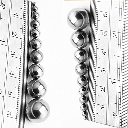 Bolas de acero inoxidable de precisión de 2 mm, 3 mm, 4 mm, 5 mm, 6 mm, 50 unidades, color 2mm, tamaño 200pcs, 0.02, 12.60 x 3.94 x 3.15inches