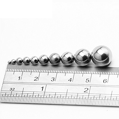 Bolas de acero inoxidable de precisión de 2 mm, 3 mm, 4 mm, 5 mm, 6 mm, 50 unidades, color 2mm, tamaño 200pcs, 0.02, 12.60 x 3.94 x 3.15inches