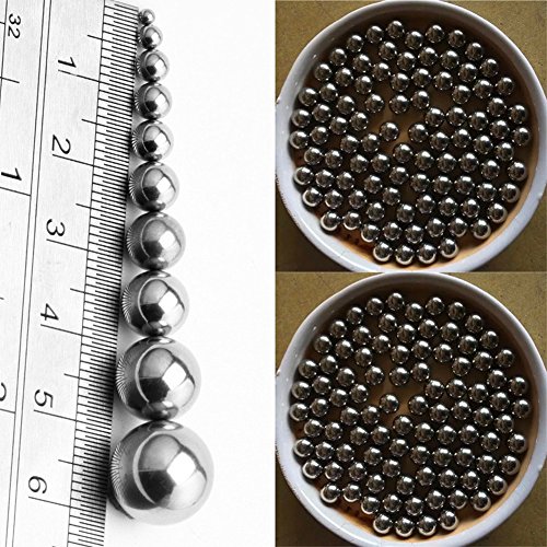 Bolas de acero inoxidable de precisión de 2 mm, 3 mm, 4 mm, 5 mm, 6 mm, 50 unidades, color 2mm, tamaño 200pcs, 0.02, 12.60 x 3.94 x 3.15inches