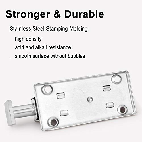 Bolatus - Juego de 2 tornillos para puerta, 84 mm, cierre de puerta de seguridad, cierre automático, duradero, acero inoxidable, con tornillos, para todo tipo de puertas interiores (S 84 mm)