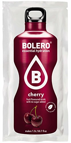 Bolero Bebida Instantánea sin Azúcar, Sabor Cereza - Paquete de 24 x 9 gr - Total: 216 gr