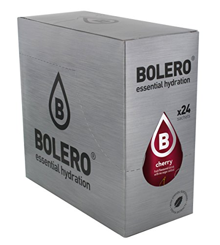 Bolero Bebida Instantánea sin Azúcar, Sabor Cereza - Paquete de 24 x 9 gr - Total: 216 gr