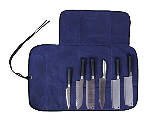 Bolsa de almacenamiento con 6 bolsillos de cincel para chefs, con correa de lona (HGJ03-M)
