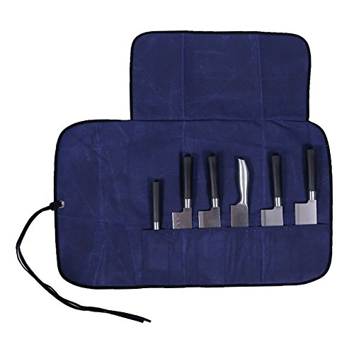 Bolsa de almacenamiento con 6 bolsillos de cincel para chefs, con correa de lona (HGJ03-M)