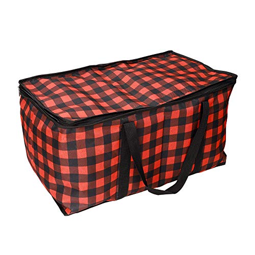 Bolsa de almacenamiento para decoración de árbol de Navidad, decoración de festivales,papel de regalo, caja de bolas ornamentales, bolsas de almacenamiento con divisores de cartón
